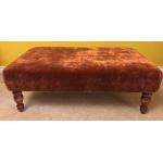 Large Velvet Footstool